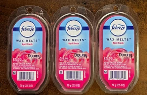 THREE (3) Packs Febreze Wax Melts w/ Downy Scent April Fresh 6 Ct Wax Melts = 18 - Picture 1 of 1