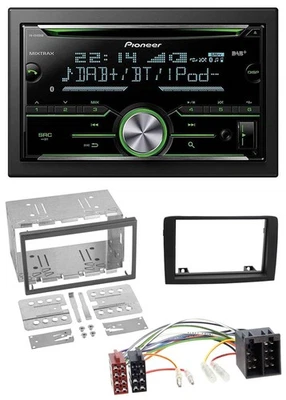 Pioneer Bluetooth MP3 DAB 2DIN USB CD Autoradio für Fiat Idea ab 05 schwarz - Bild 1 von 4