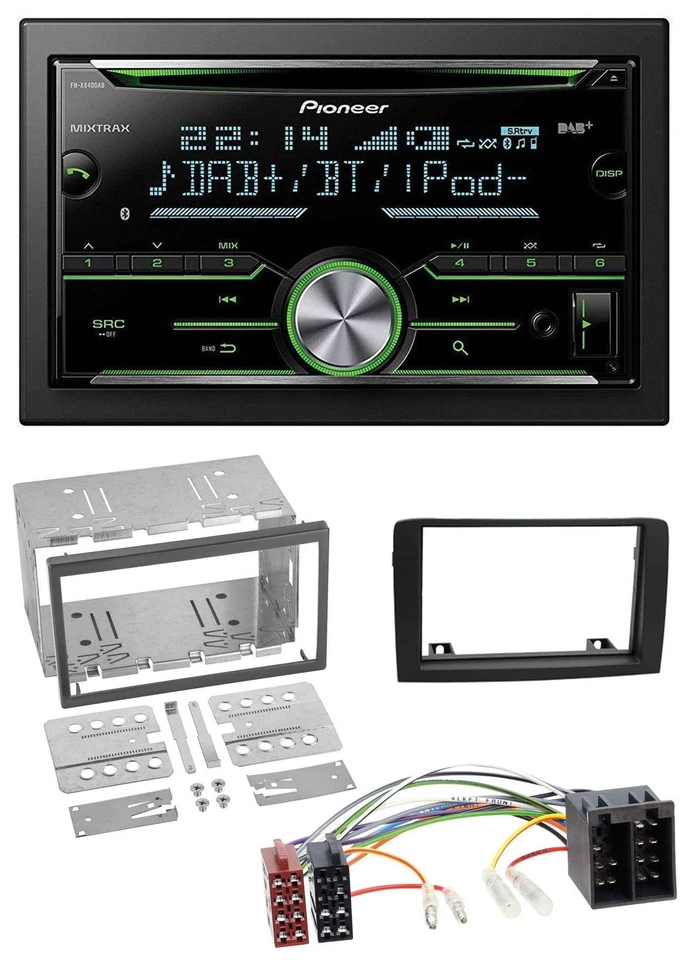 Pioneer Bluetooth MP3 DAB 2DIN USB CD Autoradio für Fiat Idea ab 05 schwarz - Bild 1 von 4