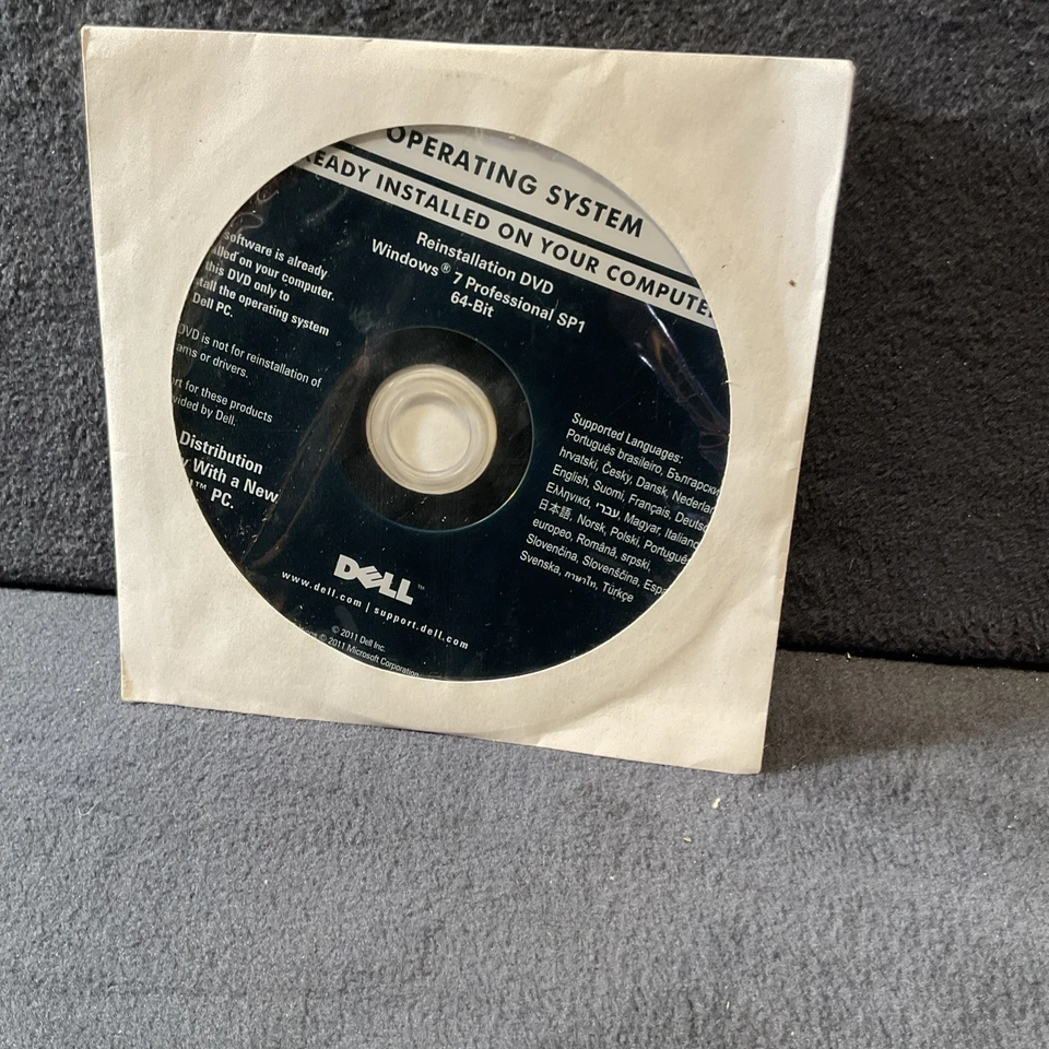 Microsoft Windows 7 Home Premium SP1 64-Bit Dell Reinstallation DVD - Image 1 of 1