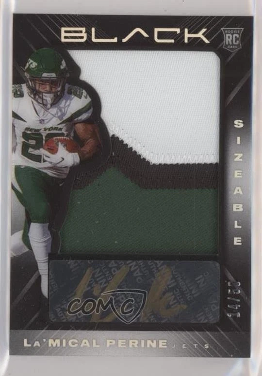 2020 Black Sizeable Signatures Rookie Jerseys Silver /50 La'Mical Perine Auto RC - Image 1 of 2