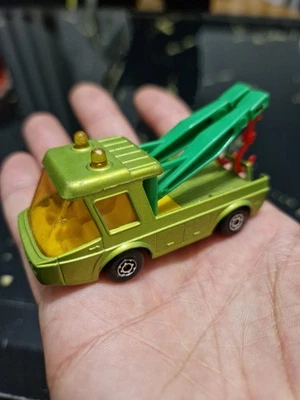 Vintage 1972 Matchbox Superfast N°74 Toe Joe dépanneuse vert Lesney England - Photo 1/4
