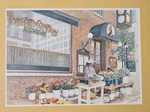 Richmond, Va Tobacco Company signierter nummerierter gerahmter Druck Judy Newcomb 14,5x18,5 - Bild 1 von 9