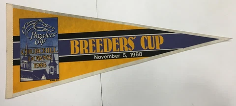 1988 Breeders Cup Churchill Downs Pennant Horse Racing Full Size Vintage Cover