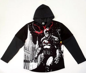  DC BATMAN Pullover Hooded Sweatshirt Men's Size Large: NWT  - Picture 1 of 9