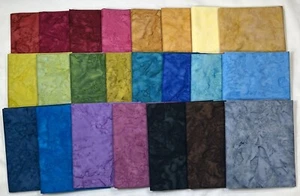 Bali Granite Hill Batik Fabric ~ 23 Fat Quarter Bundle #2 ~ Bright ~ Benartex - Picture 1 of 8