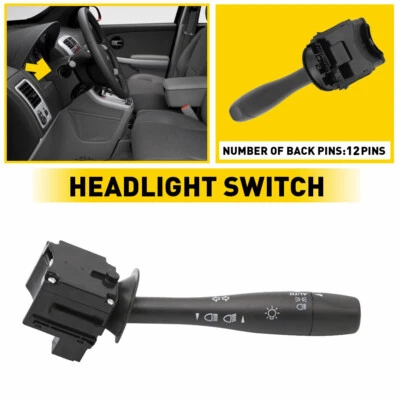 HEADLIGHT TURN SIGNAL MULTI FUNCTION SWITCH FOR CHEVY EQUINOX HHR COBALT D6253E - Image 1 of 4