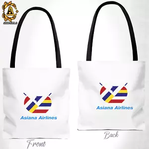 Bolso de Mano Asiana Airlines Logo Talla 13"x13" 16"x16" Negro/Blanco - Imagen 1 de 7