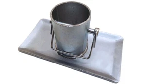 Galvanized Trailer Jack Foot Plate W/ Pin 2" ID A-Frame 5000lb Marine Heavy Duty - Imagen 1 de 4