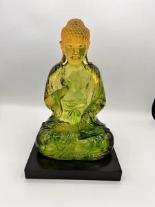 Mid Century grüner Lucite Citrin Buddha Dorothy Thorpe Stil Meditationsraum MCM - Bild 1 von 3