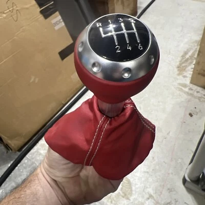 Perilla de cambio Audi TT MK1 6 velocidades transmisión manual 00-06 PPI TechArt cuero Foto 1 de 4