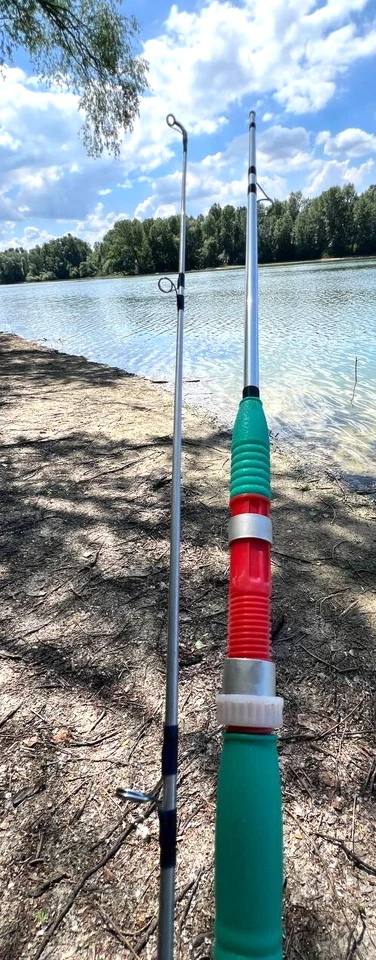 VINTAGE 1970s SOVIET FISHING ROD spinning Metal heavy  LENINGRAD - Image 1 of 4