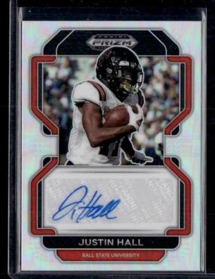 2023 Prizm Draft #RA-JHA Justin Hall 2022 Draft Picks Autos Silver AU - Image 1 of 2