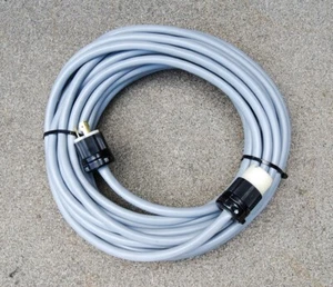 100' 10/3 Grey power cable cord for all 220V floor sanders w/20A 250V Plugs - Picture 1 of 2