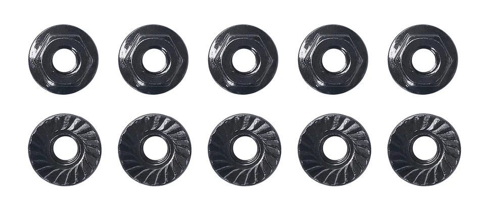 Team Associated M4 Black Low Profile Serrated Steel Wheel Nuts (10pcs) ASC91150 - Image 1 of 1