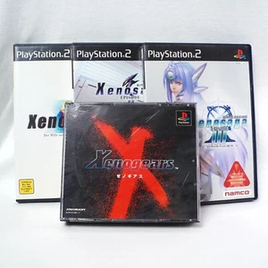 Lot of 4 Xenogears Xenosaga I II III Trilogy Complete Set PS1 PS2 Japan Tested - Picture 1 of 12
