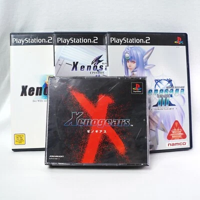 Lot of 4 Xenogears Xenosaga I II III Trilogy Complete Set PS1 PS2 Japan Tested - Image 1 of 4