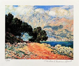 Claude Monet CAP MARTIN Estate Signed Limited Edition Small Giclee 13.5" x 11.5" - Picture 1 of 6