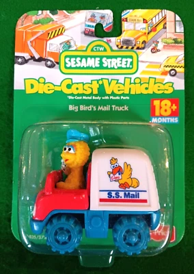 Литой под давлением почтовый грузовик Улица Сезам 1998 Fisher Price Big Bird, новый в упаковке! - Изображение 1 из 2