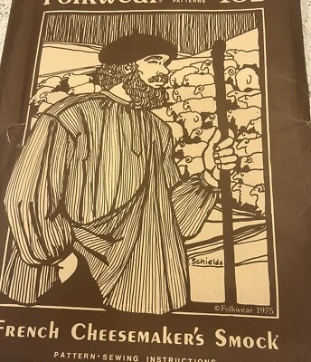 VTG 1975 Folkwear Ethnic Patterns 102 French Cheesemaker's Smock Uncut Cosplay - Image 1 of 4