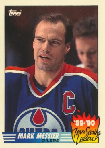 1990-91 Topps Tiffany TEAM SCORING LEADER #16 MARK MESSIER - Edmonton Oilers - Bild 1 von 1