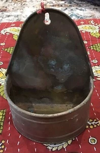 Caja fuerte vintage de latón para montaje en pared 5" x 5,5" x 3" - Imagen 1 de 8