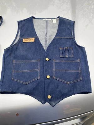 New Old Stock REMINGTON blue denim hunting vest sz Med - Image 1 of 4