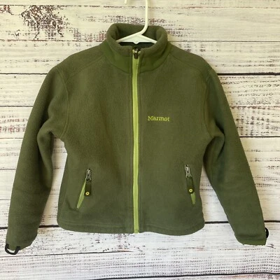 Marmot Kids Full Zip Fleece Mock Neck Green XS Jacket - Image 1 of 4