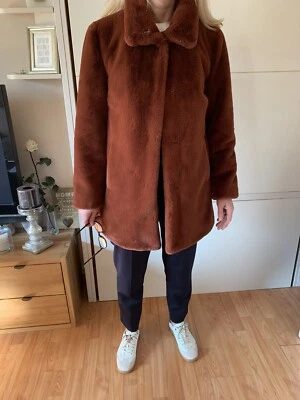 Manteau veste Oakwood marron fausse fourrure taille 36. Convient au 38. - Photo 1/3
