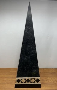 Vintage Faux Marble 24" Obelisk Pyramid Statue Sculpture Decor - Picture 1 of 7