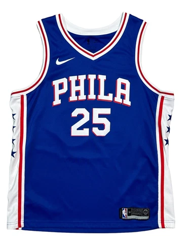 NIKE NBA Philadelphia 76ers Jersey 25 Simmons Mens XL Blue NWOT Cover
