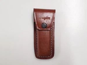 Funda para cuchillo de bolsillo de cuero de 5 pulgadas hecha a mano estuche vertical funda color marrón - Imagen 1 de 5