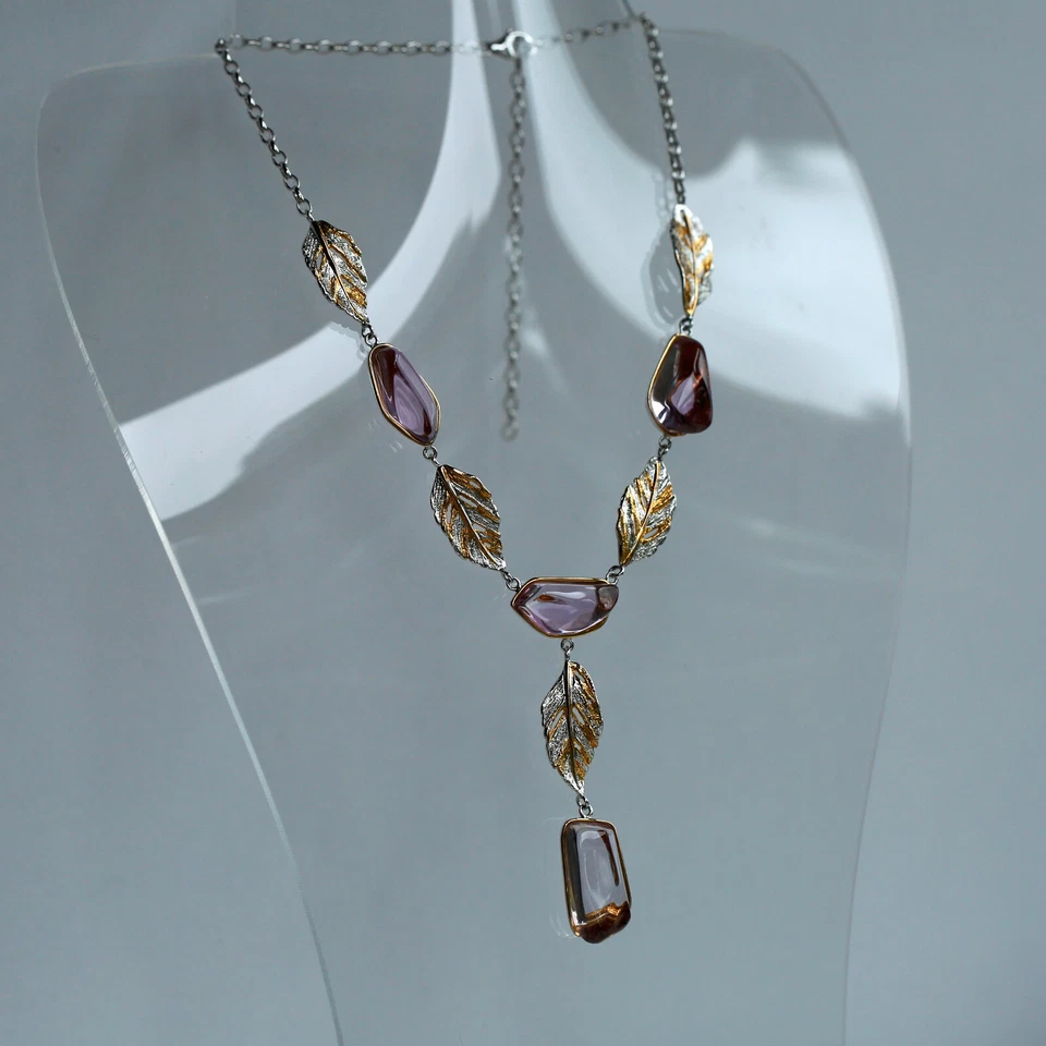 As26 Retro Style Natural Amethyst S925 Sterling Silver Ring Open Size