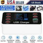 Multi USB 8-Port Fast Desktop Hub Wall Charger Charging Station Quick Charge 3.0