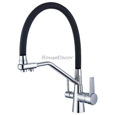 Universal Kitchen Monobloc Sink Mixer Taps Swivel Spout 3 Way Pure Water Faucet - Image 1 of 4