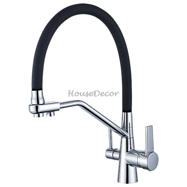 Universal Kitchen Monobloc Sink Mixer Taps Swivel Spout 3 Way Pure Water Faucet - Image 1 of 4