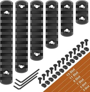 Single Picatinny Rail Set 3 5 7 9 11 13 Slots With 13 T-nuts & Screws, 3 - Picture 1 of 5