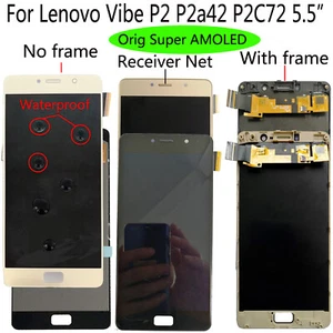 Original Super AMOLED For Lenovo Vibe P2 P2A42 P2c72 LCD Display Touch Screen - Zdjęcie 1 z 24