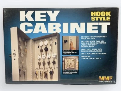 Key Cabinet – Wall Mount, Holds 28 Keys, Steel, Combination Lock - Made un USA - Image 1 of 4