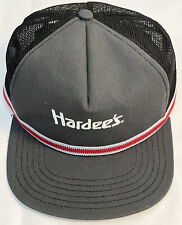 Vtg Hardee’s Restaurant Fast Food SnapBack Mesh Hat Cap Trucker Mesh Uniform