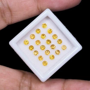 Lote de 3 mm 10 piezas de piedras preciosas sueltas de circonio color amarillo natural certificado - Imagen 1 de 4