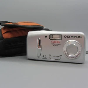 Olympus Camedia C-170 4.0MP Compact Digital Camera Silver Tested - Picture 1 of 8