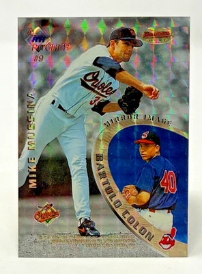 1997 GREG MADDUX & MIKE MUSSINA BOWMANS ЛУЧШЕЕ ЗЕРКАЛЬНОЕ ИЗОБРАЖЕНИЕ АТОМНЫЙ РЕФРАКТОР #9 - Изображение 1 из 2