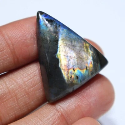 Piedra preciosa cabujón de fuego púrpura labradorita natural de 50 quilates tamaño 32x28x8 mm Foto 1 de 4