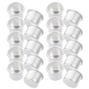 25 Pcs Aluminum Candle Cup Tea Light Holder Metal Candler Candlesticks - Picture 1 of 12