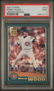 2001 Topps Limited Edition #623 Kerry Wood Limited Edition PSA 9 Tiffany - Picture 1 of 2