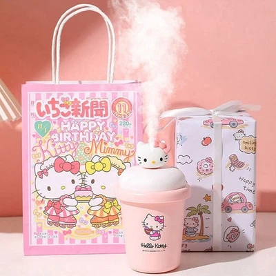 Humidificador Sanrio Face Cup Hello Kitty Cinnamoroll Kuromi Pochacco Coche USB Mini Foto 1 de 4