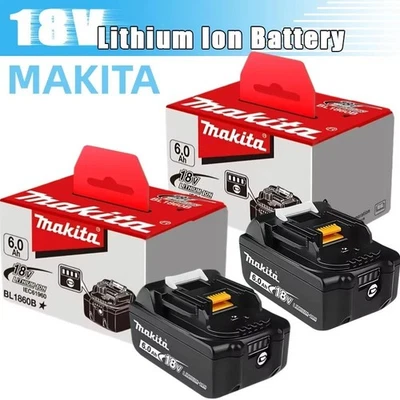 PACK OF 2 Original Makita BL1860B-2 18V LXT Lithium-Ion 6.0 Ah 5.0 Ah Battery