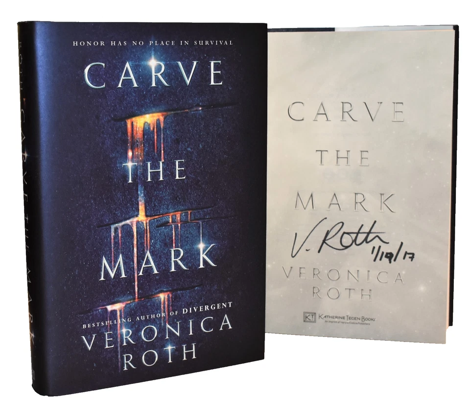 **SIGNED /DATED 1/1** Carve the Mark by Veronica Roth (The Fates Divide) NEW Foto 1 de 1