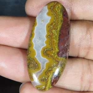 Natürlicher Marokko Naht Achat Oval Cabochon Edelstein 43,95 Kt 20x44x4 mm OT320 - Bild 1 von 6